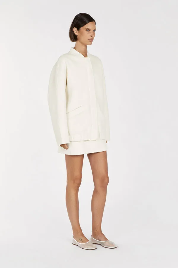 DISSH Wool Blend Bomber - Cream Sz12