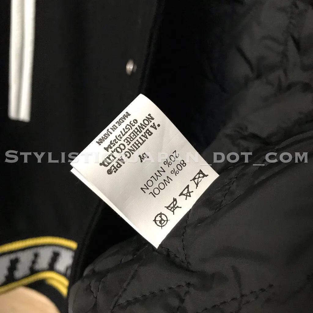 DS! A Bathing Ape Bape x Unkle Wool/Leather Stadium Jacket M~L/XL
