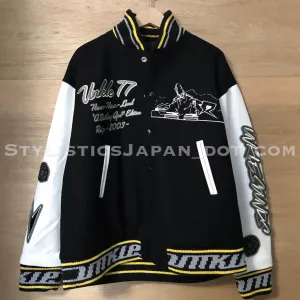 DS! A Bathing Ape Bape x Unkle Wool/Leather Stadium Jacket M~L/XL