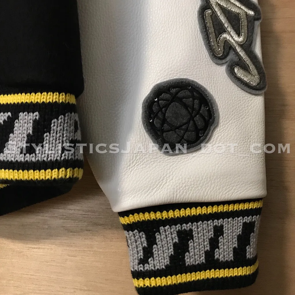 DS! A Bathing Ape Bape x Unkle Wool/Leather Stadium Jacket M~L/XL