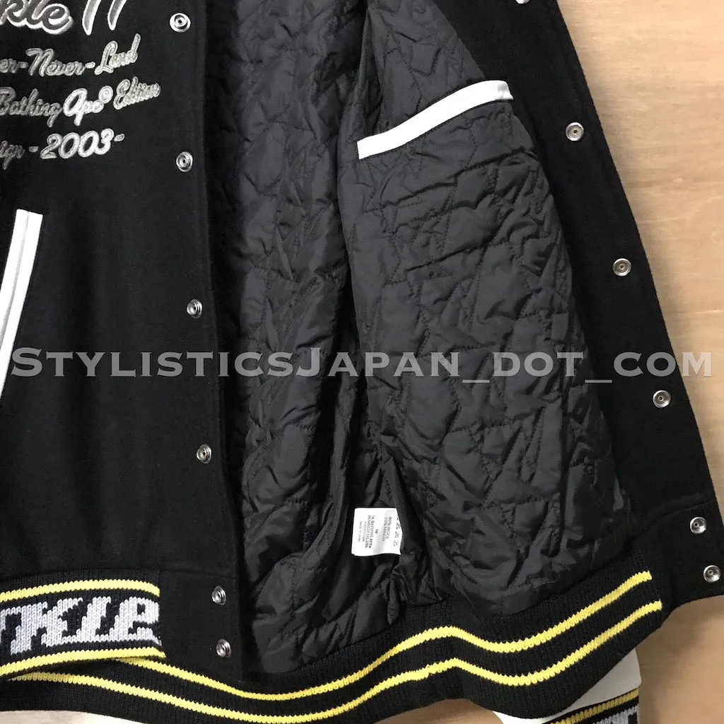 DS! A Bathing Ape Bape x Unkle Wool/Leather Stadium Jacket M~L/XL