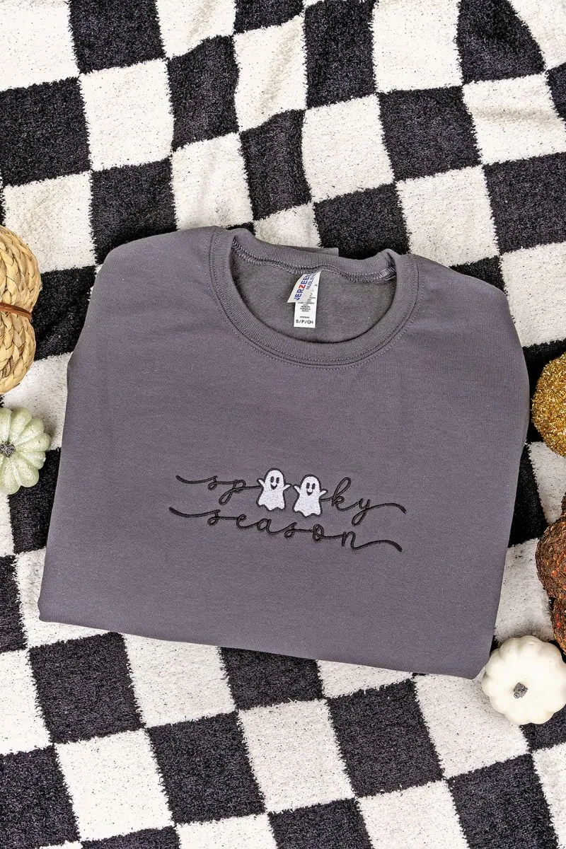 Embroidered Spooky Season Unisex NuBlend Crew Sweatshirt