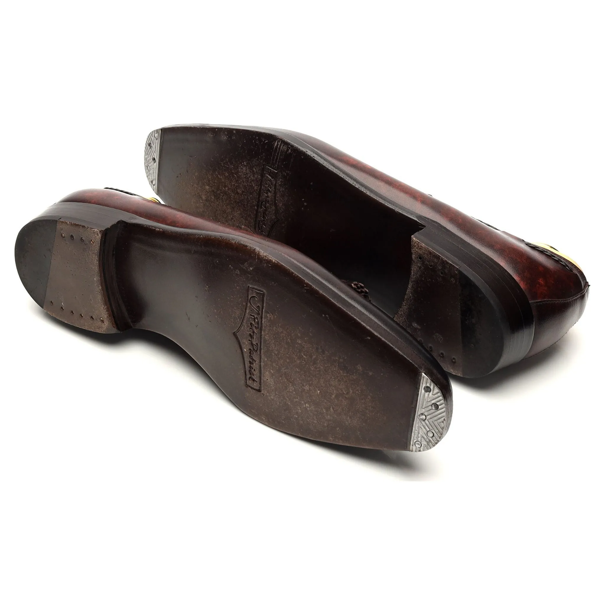 'Eskapa' Brown Museum Leather Tassel Loafers UK 7.5 E