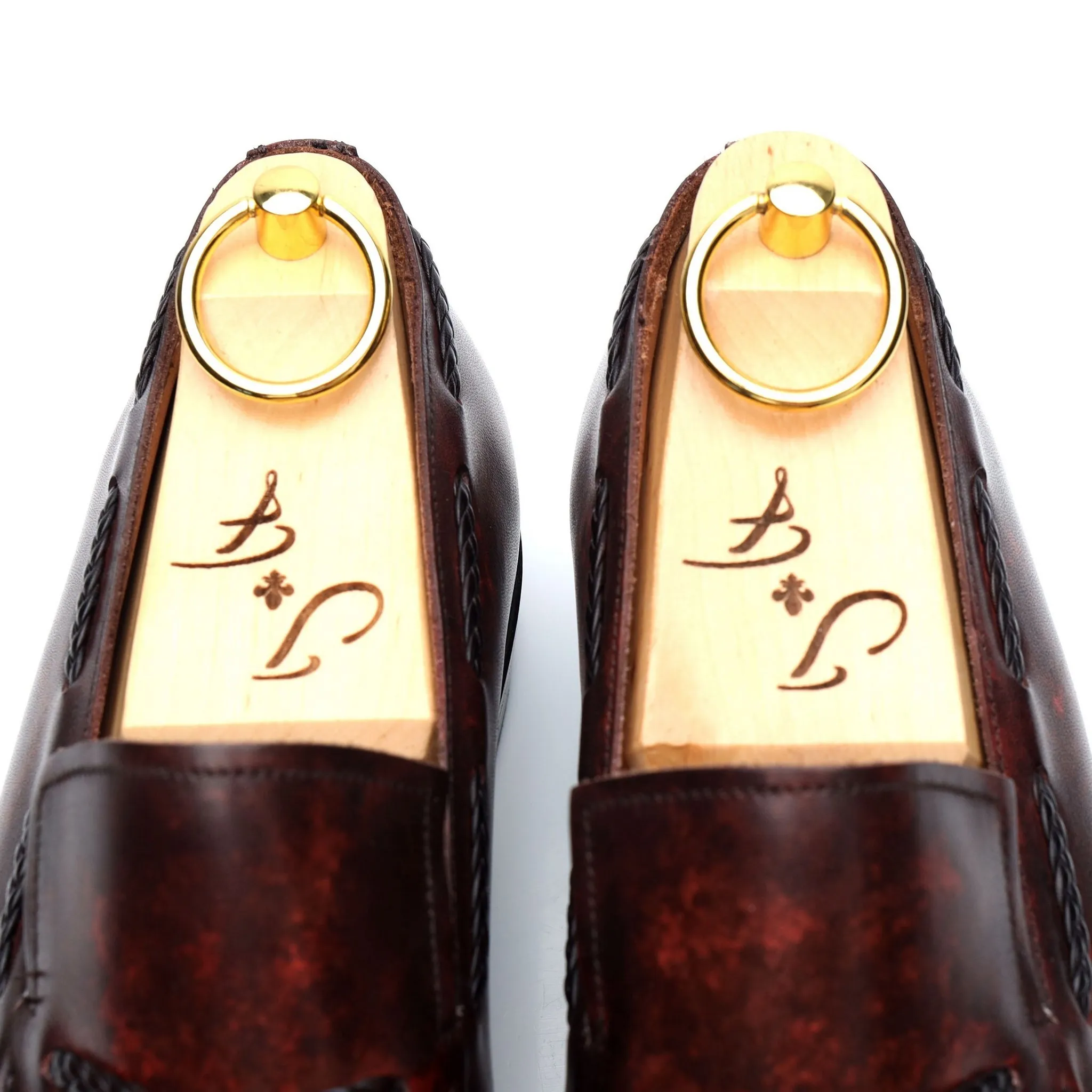 'Eskapa' Brown Museum Leather Tassel Loafers UK 7.5 E