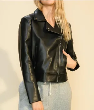 Faux Eco Leather Biker Jacket
