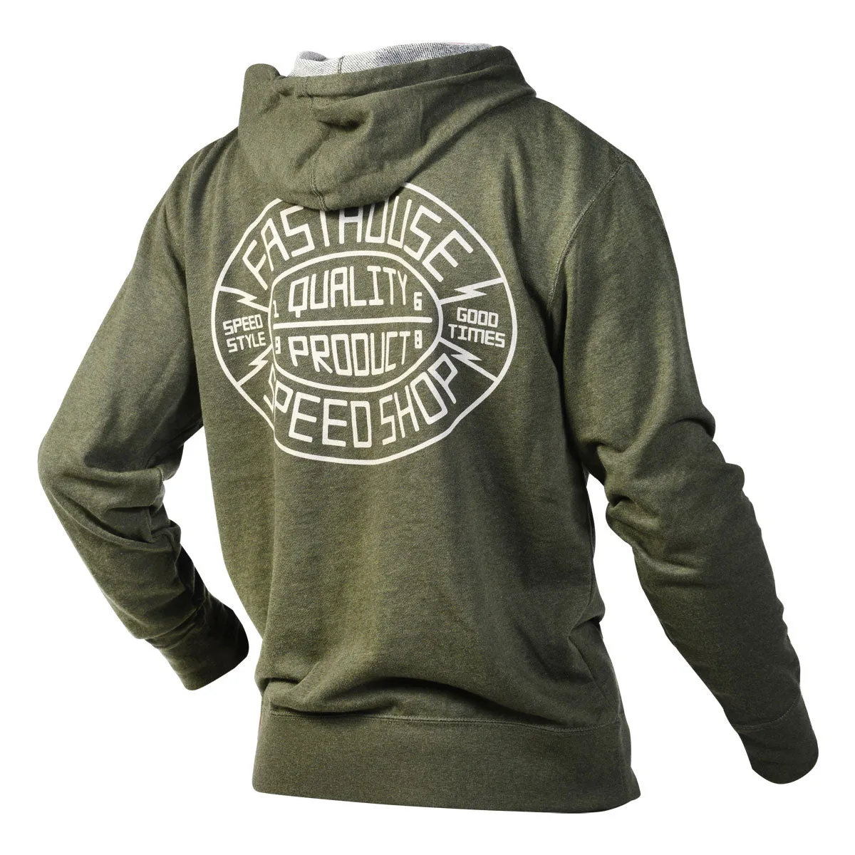 Forge Hooded Zip-Up - Olive Heather