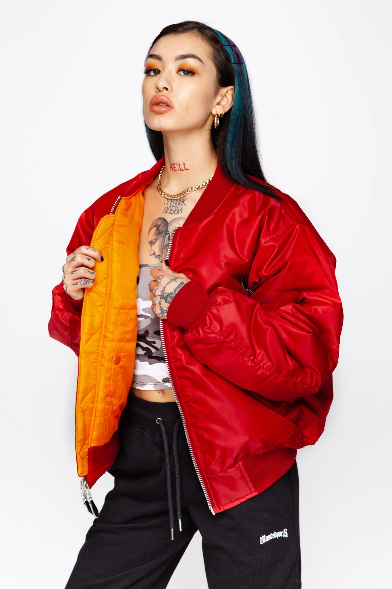 Fuego Red MA-1 Flight Jacket