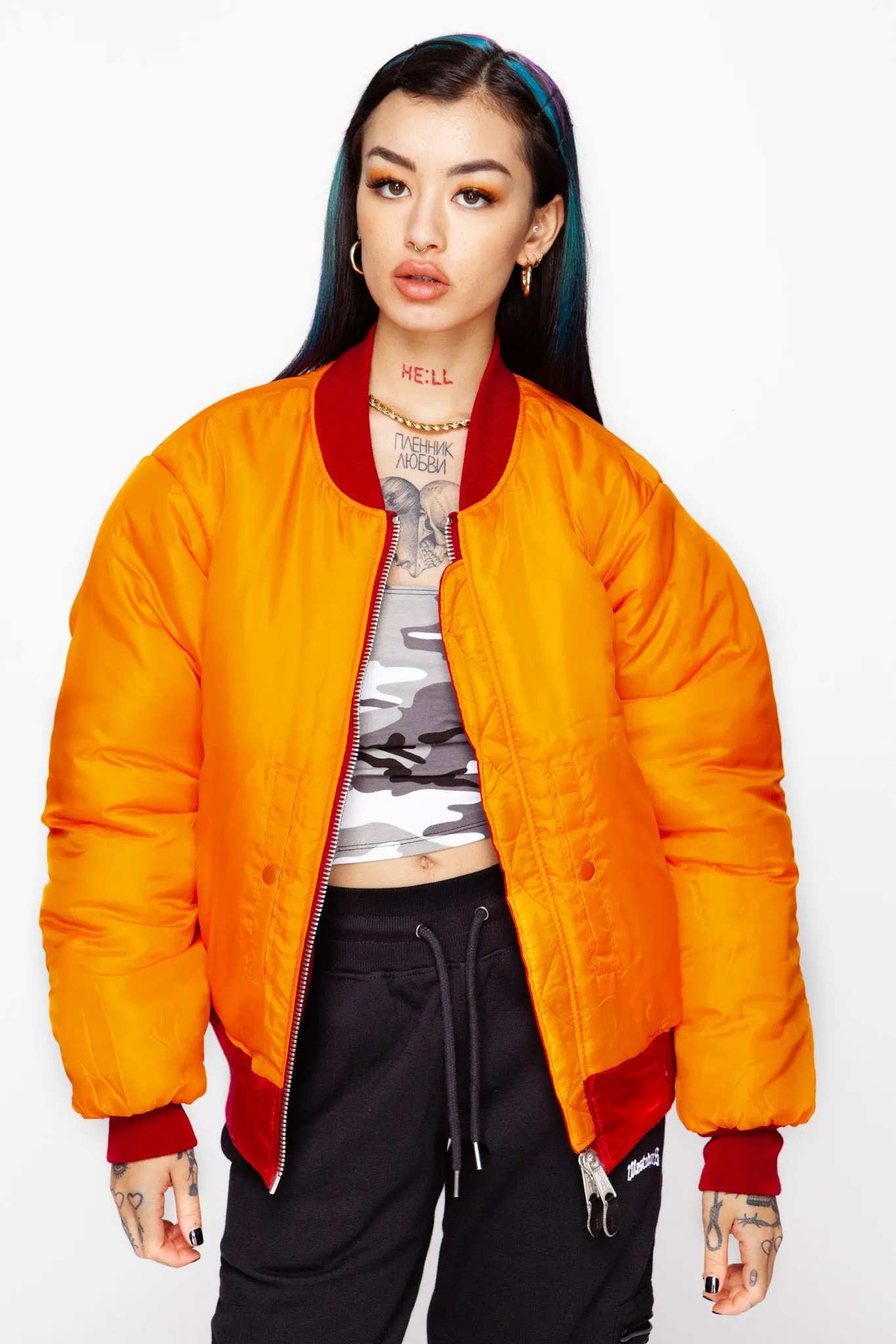 Fuego Red MA-1 Flight Jacket