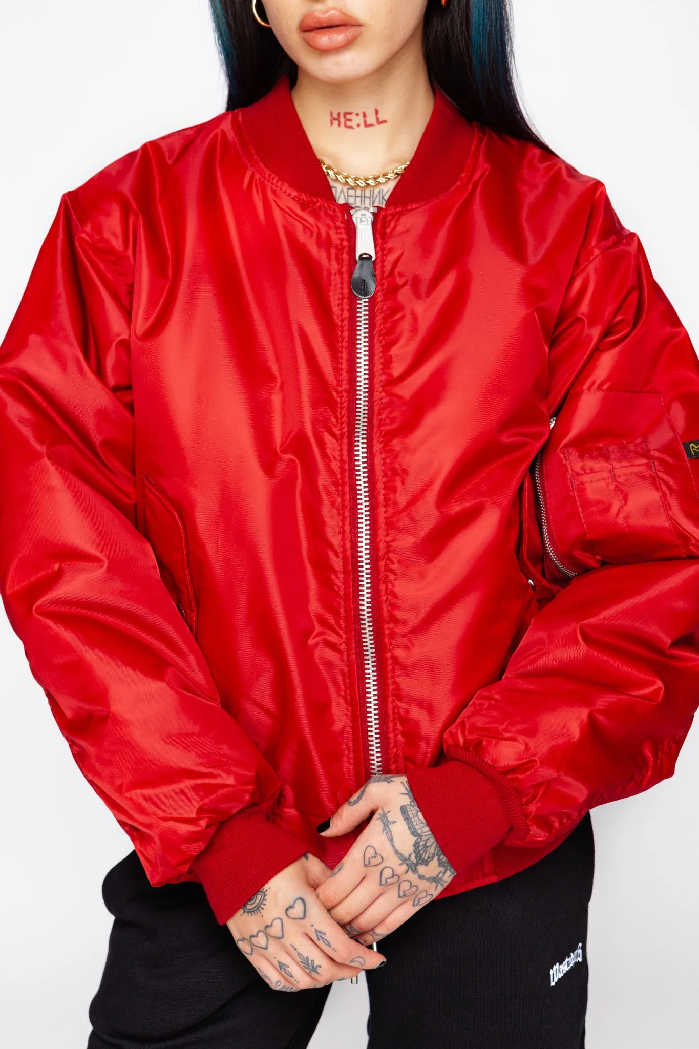 Fuego Red MA-1 Flight Jacket