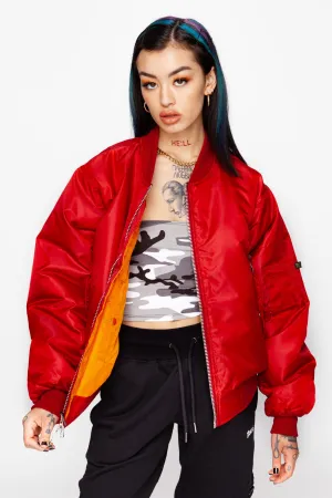 Fuego Red MA-1 Flight Jacket