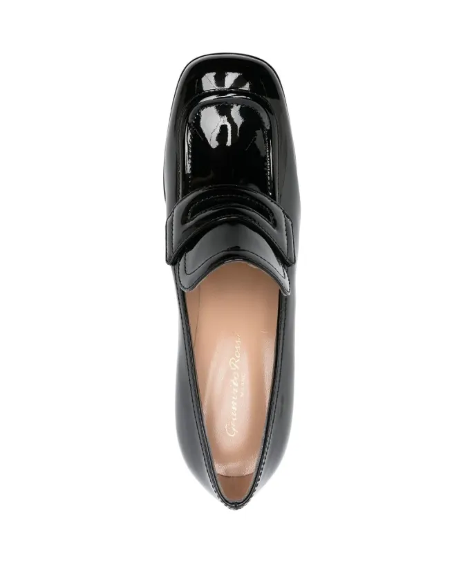 Gianvito Rossi
100mm patent-leather platform loafers