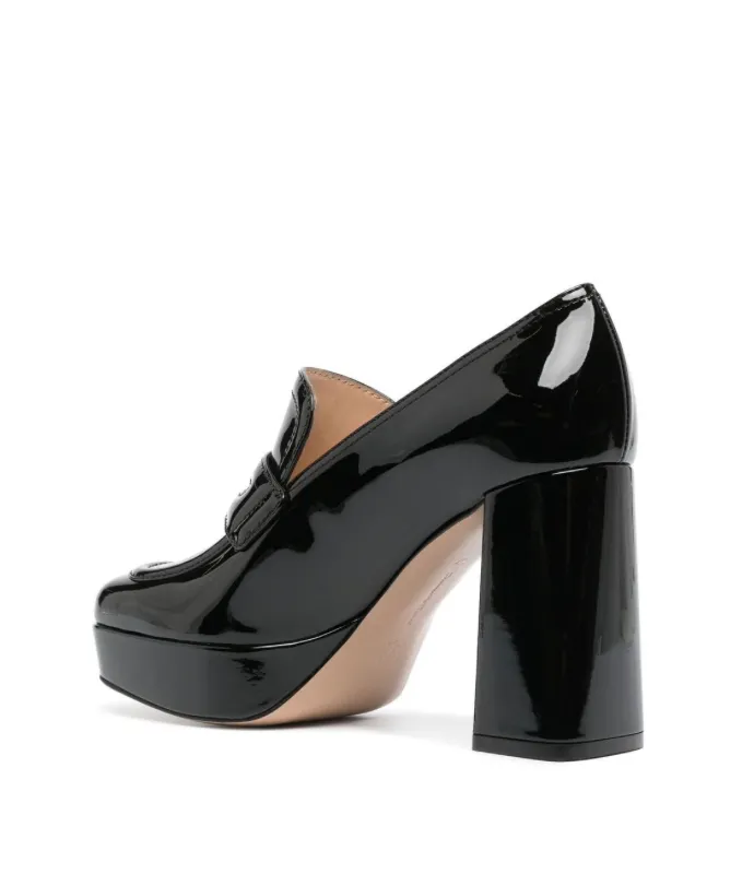 Gianvito Rossi
100mm patent-leather platform loafers