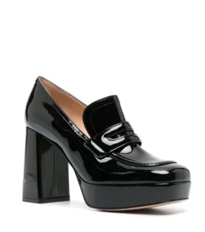 Gianvito Rossi
100mm patent-leather platform loafers