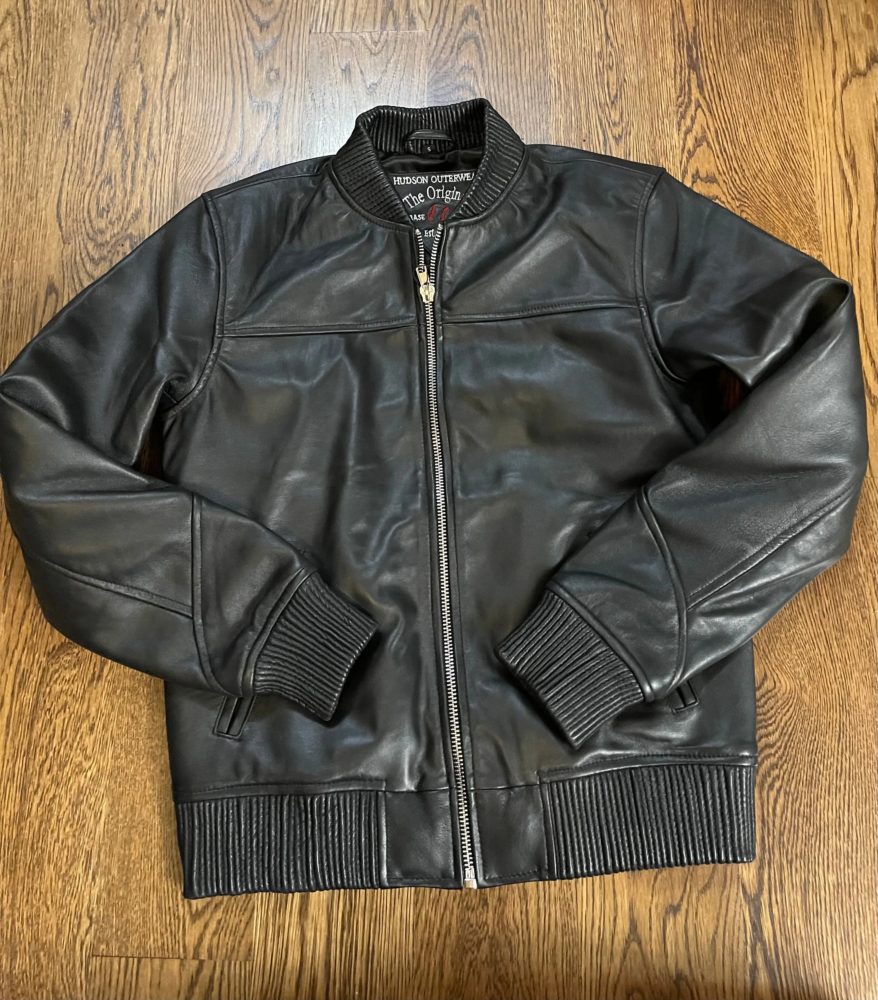 HUDSON “THE ORIGINAL BASEBALL JACKET” LEATHER