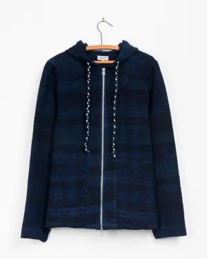 Isaac Hoodie in Indigo Overdyed Khes
