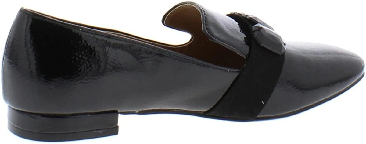 Jane and the Shoe Womens Annie Patent Fashion Loafers Black 9.5 Medium (B,M)