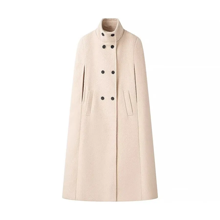 JERSA - Vegan Wool Blend Cape Coat
