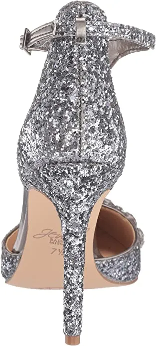 Jewel Badgley Mischka Women's UMAY Shoe, smoke Glitter, 8 M US