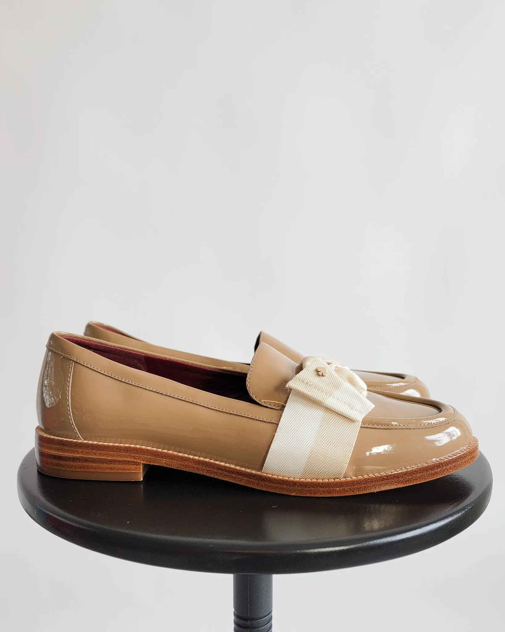 Kate Spade Patent Tan Loafers 6.5