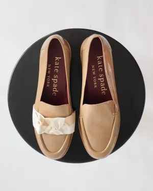 Kate Spade Patent Tan Loafers 6.5
