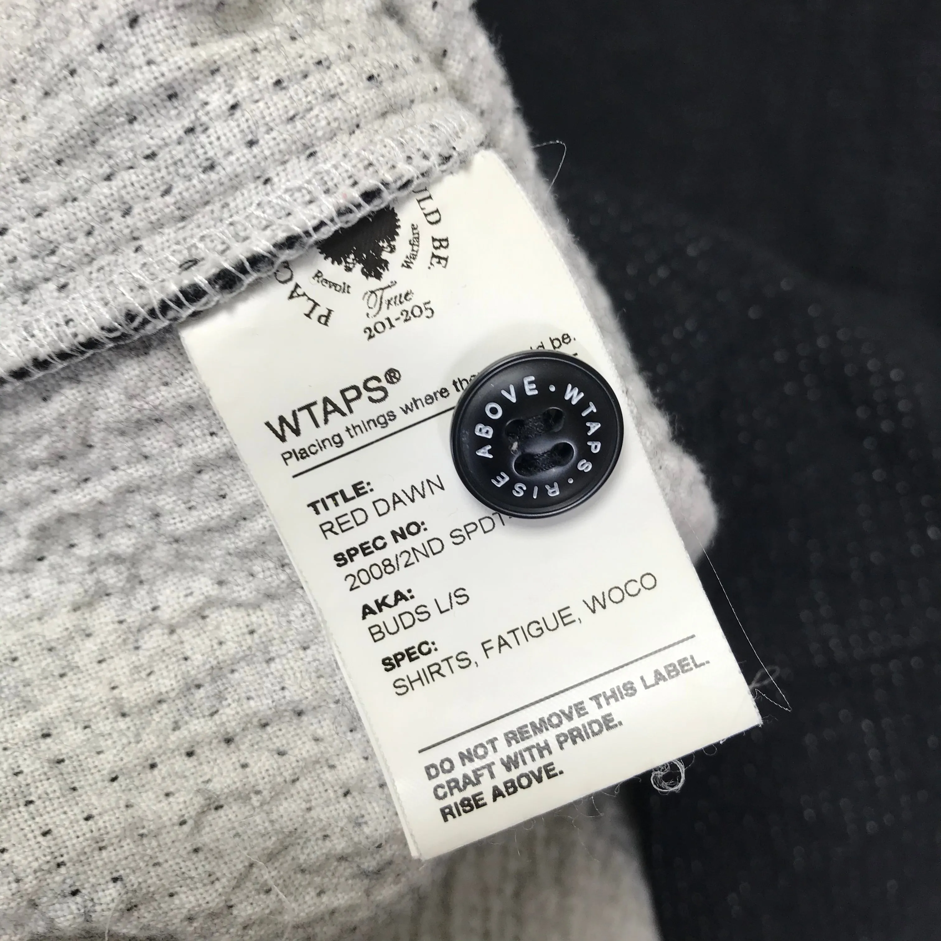 [L] WTaps 08AW Red Dawn Revolt Establishment BUDS L/S Shirt