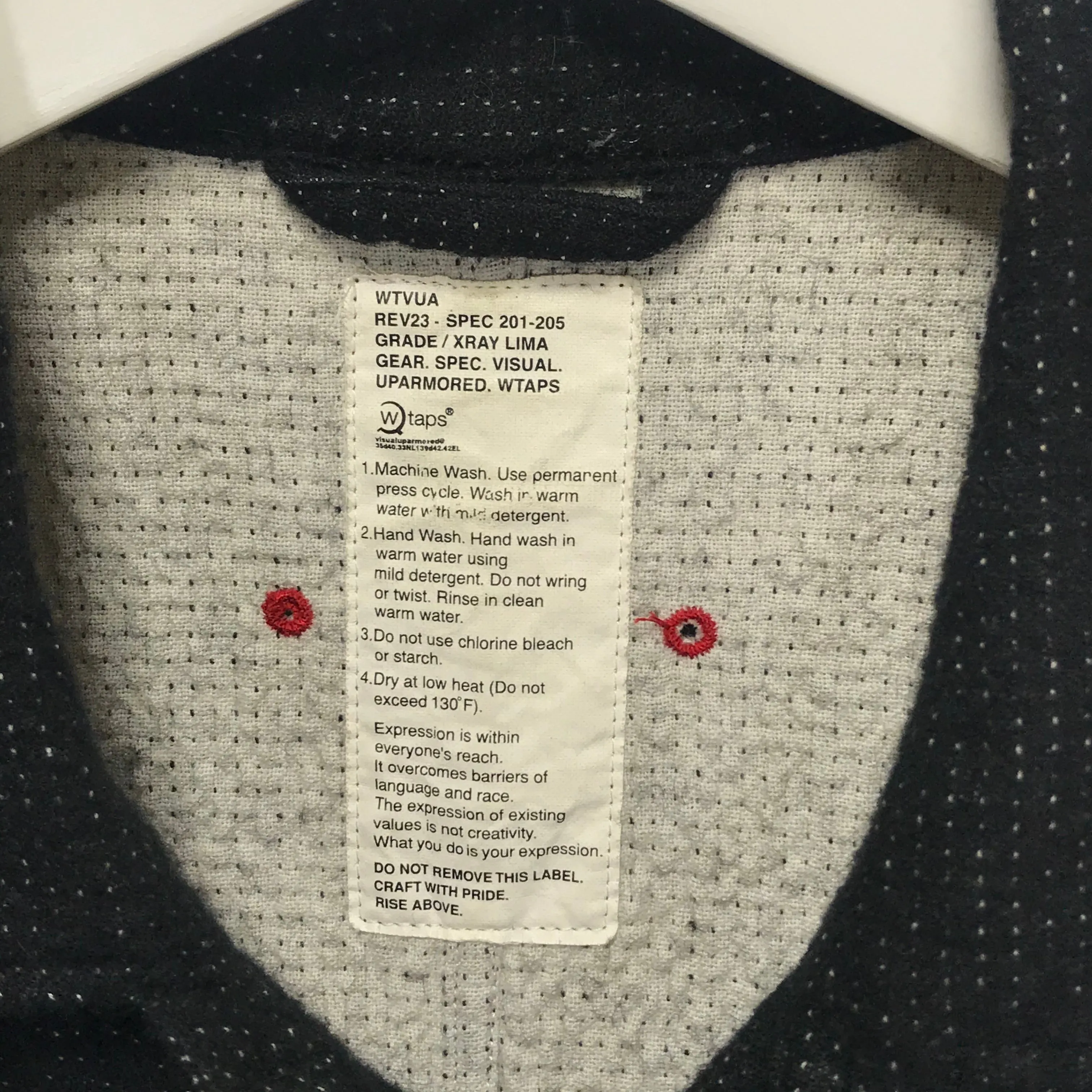 [L] WTaps 08AW Red Dawn Revolt Establishment BUDS L/S Shirt