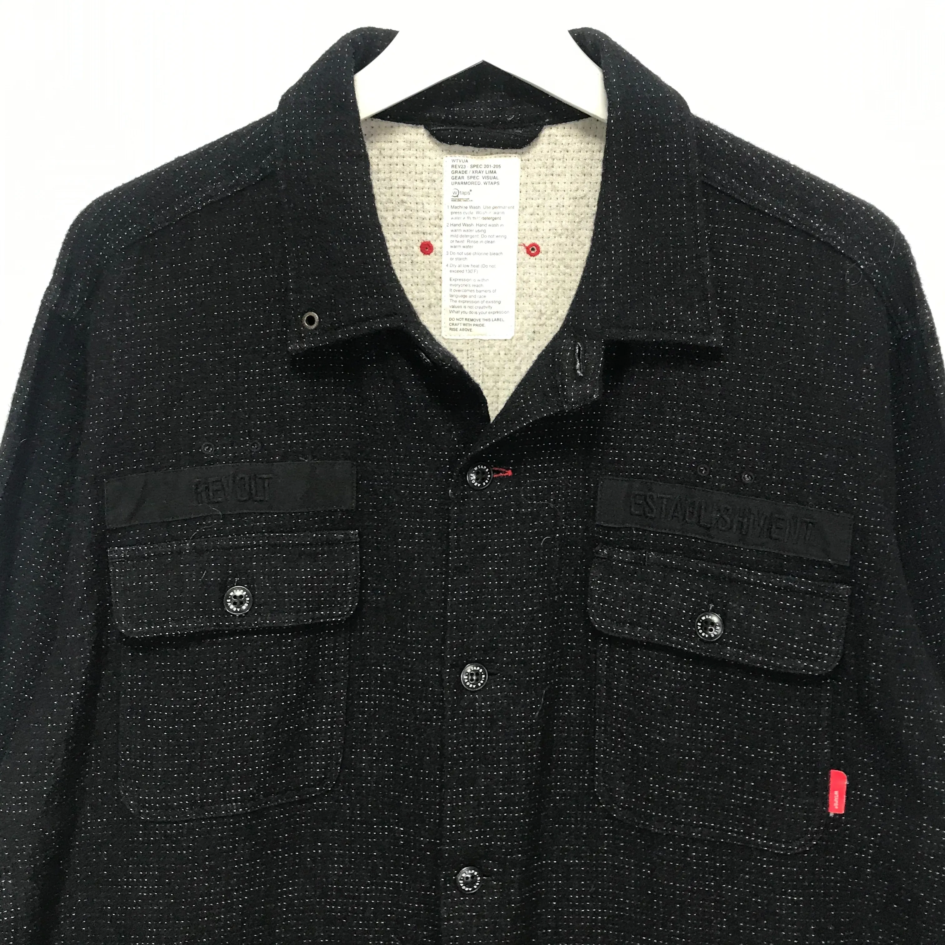 [L] WTaps 08AW Red Dawn Revolt Establishment BUDS L/S Shirt