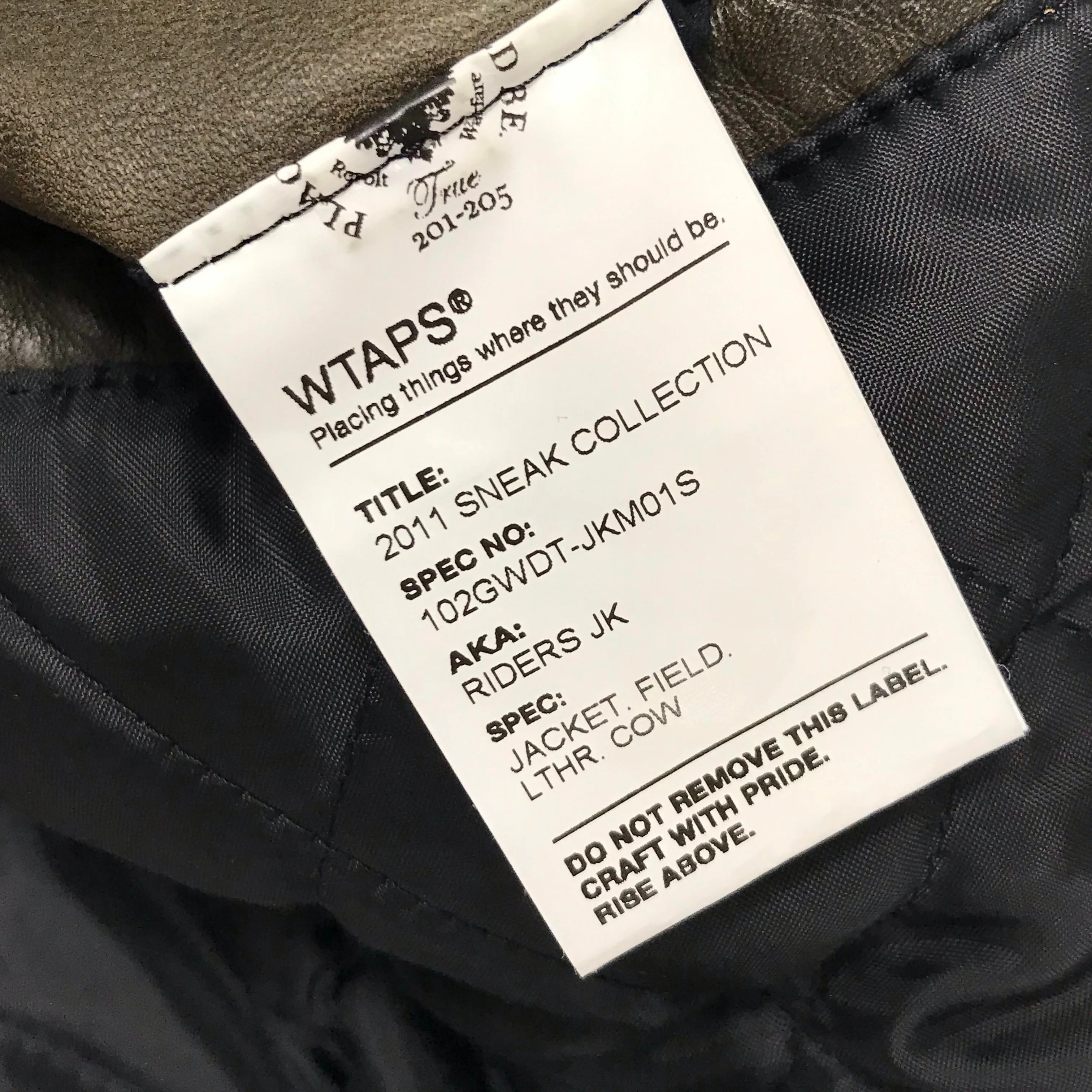 [L] WTaps 10AW Leather Riders Jacket
