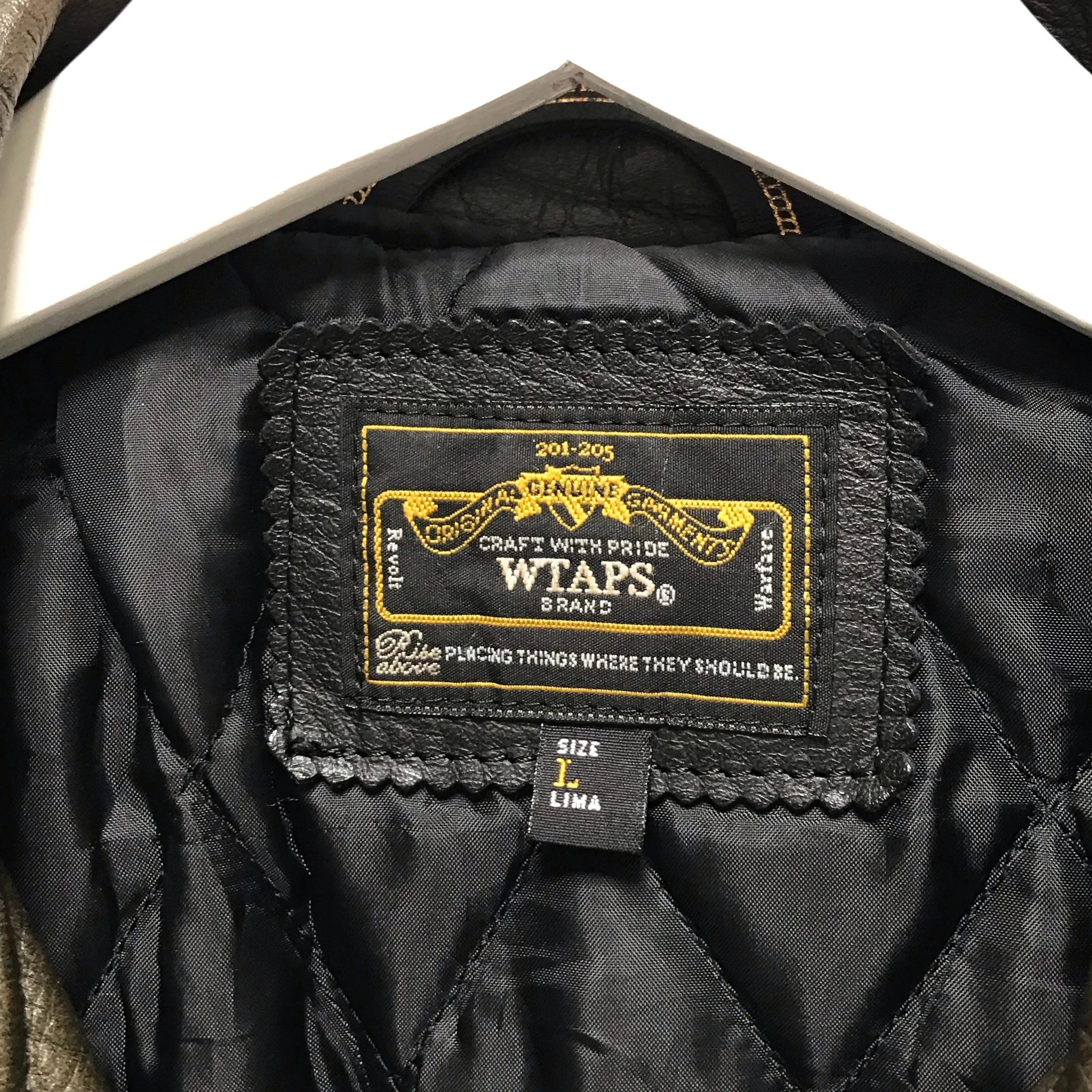 [L] WTaps 10AW Leather Riders Jacket