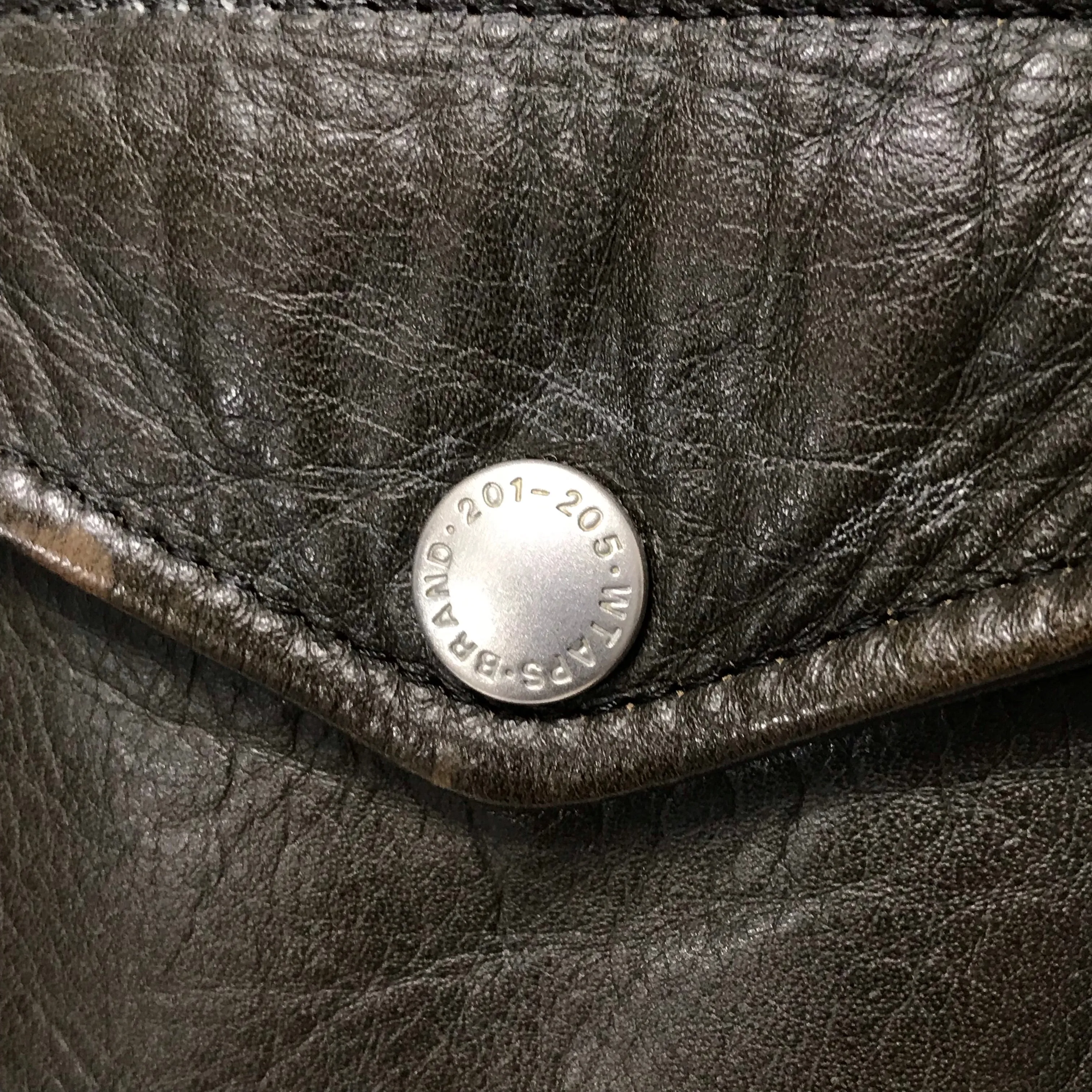 [L] WTaps 10AW Leather Riders Jacket