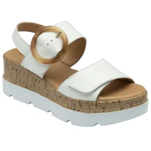 Lotus Cammie White Sandals