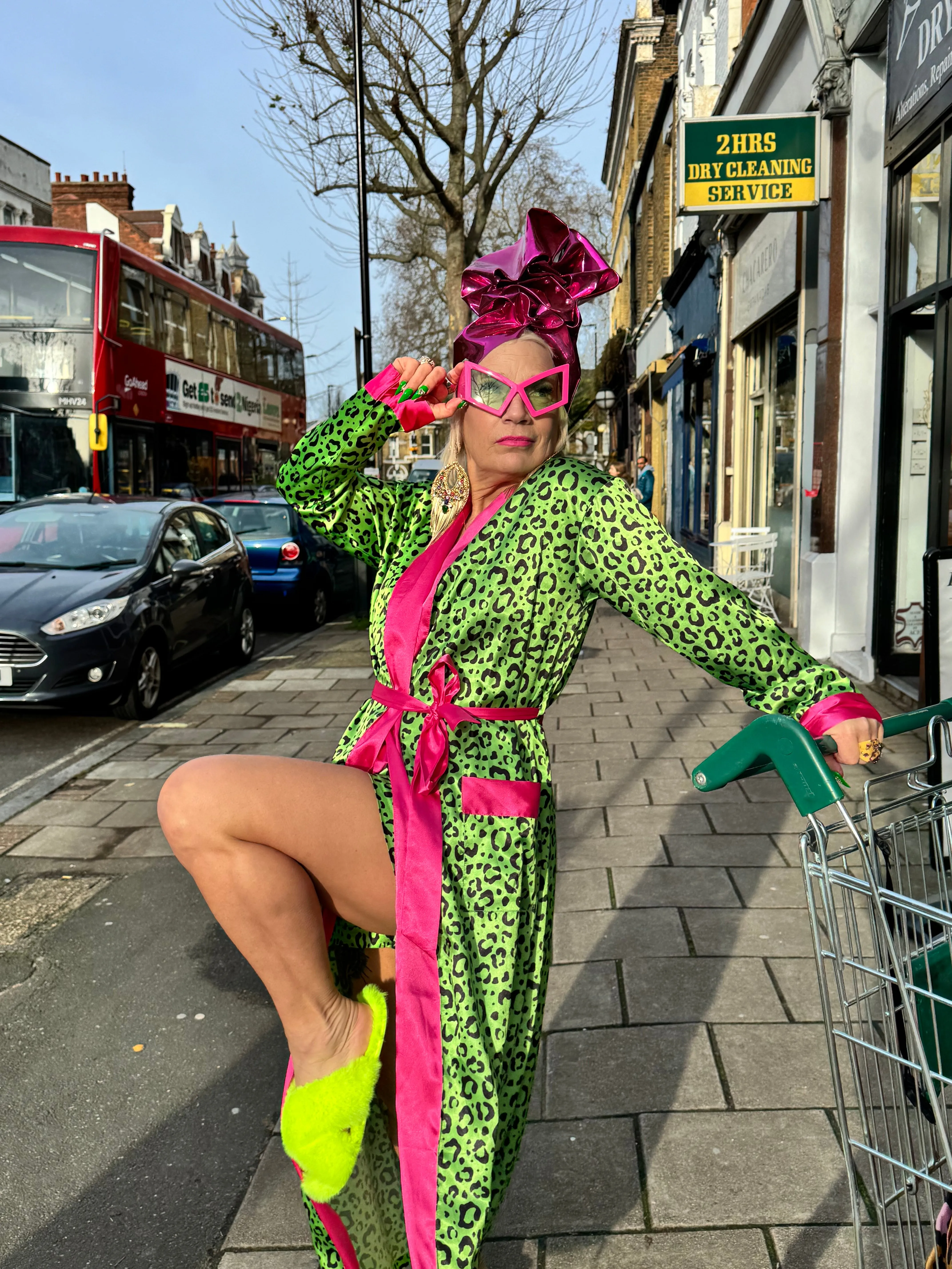Luinluland X M&A - The Robe in Neon Leopard