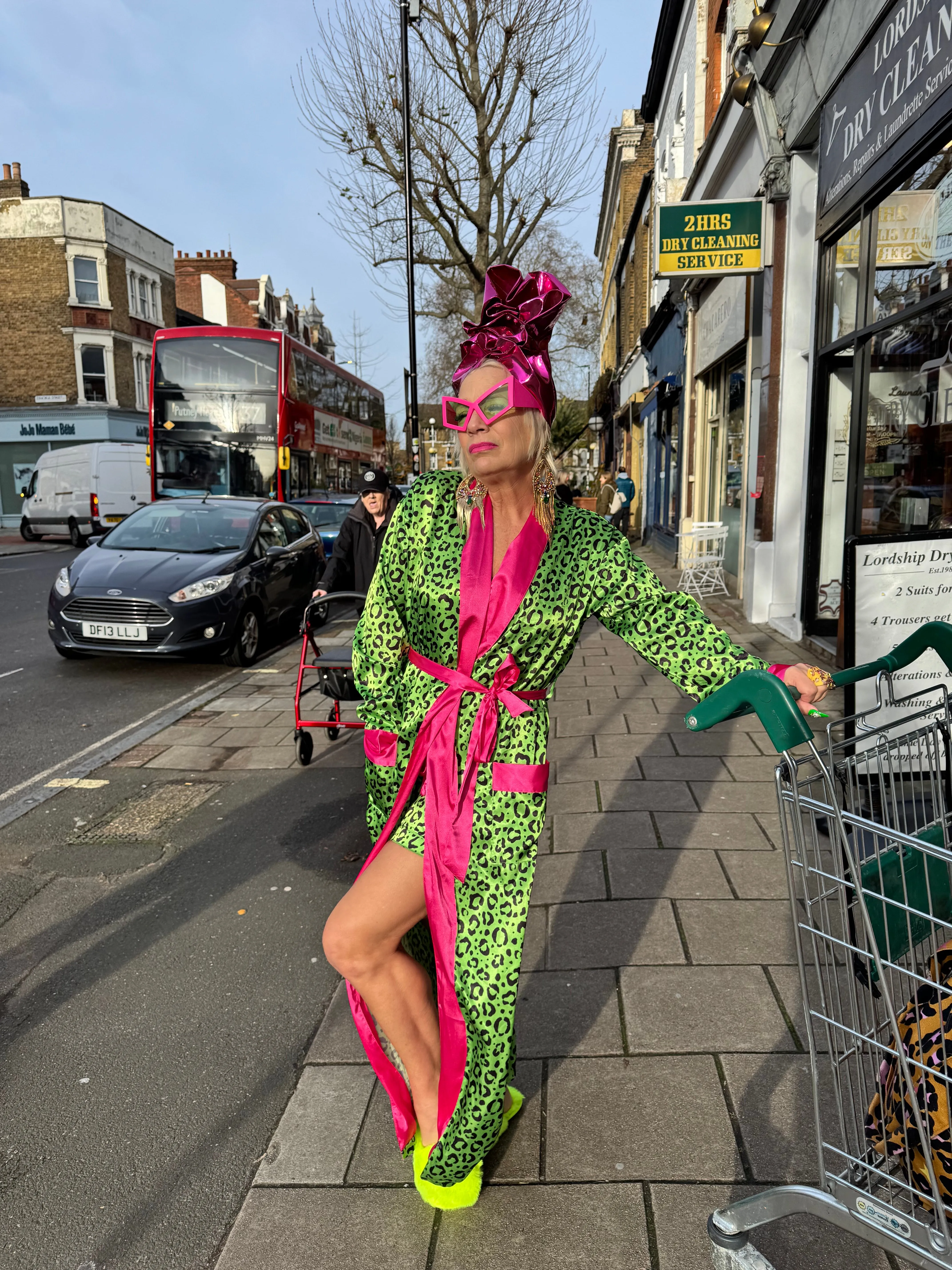 Luinluland X M&A - The Robe in Neon Leopard