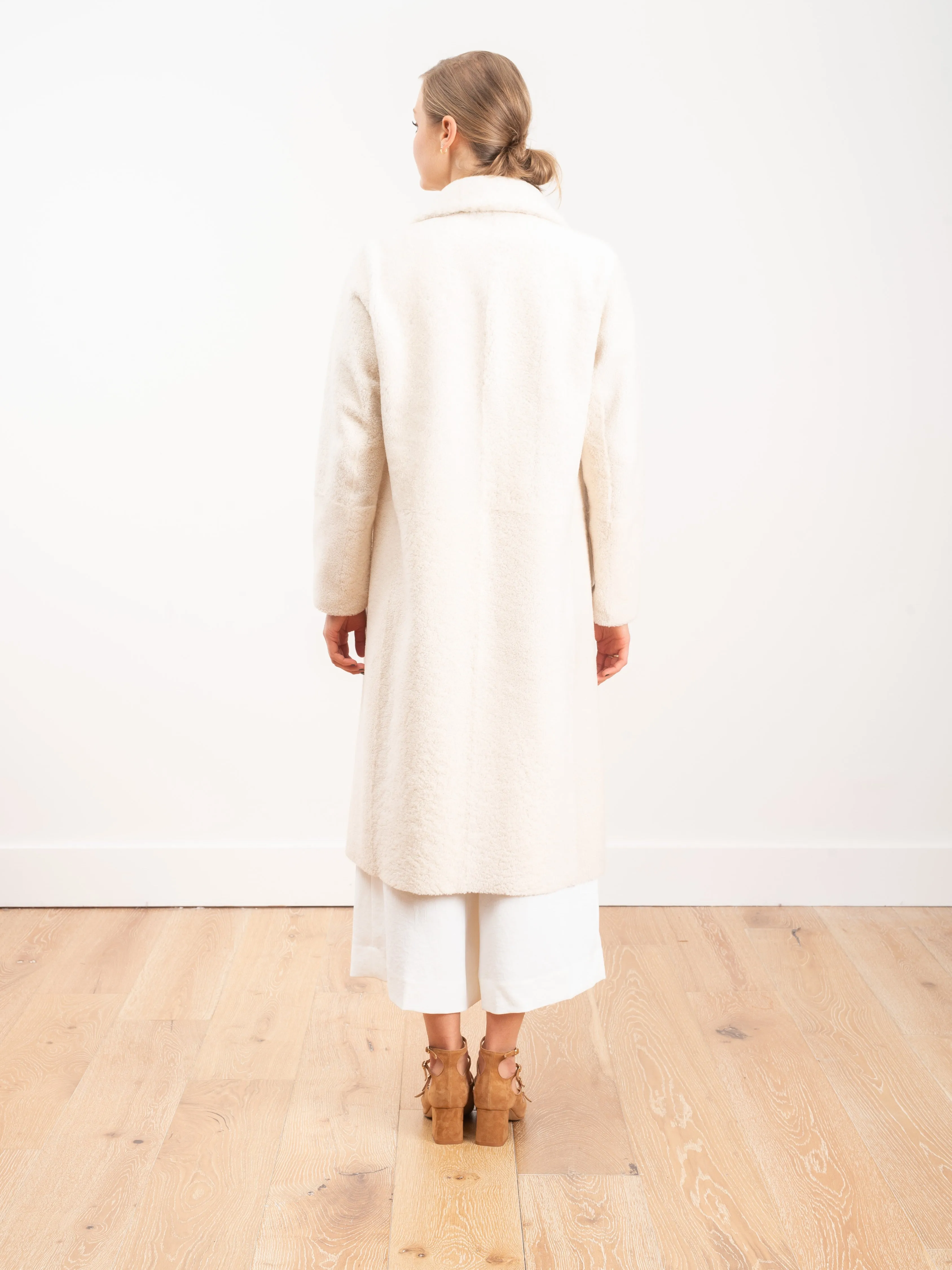 luvas merino city coat - chalk