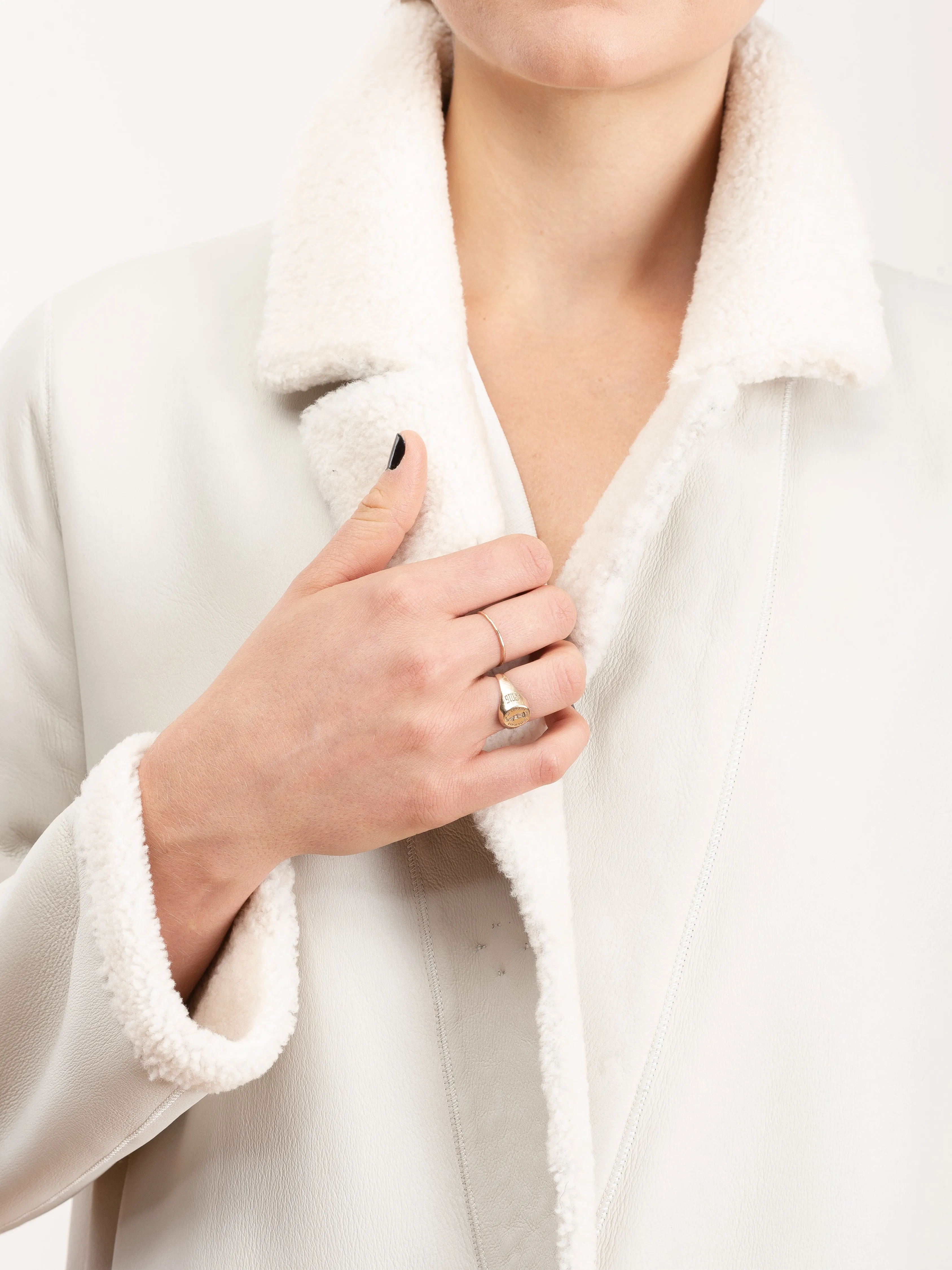 luvas merino city coat - chalk