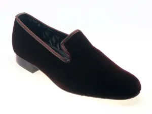 Luxury Brown Velvet Albert Slipper