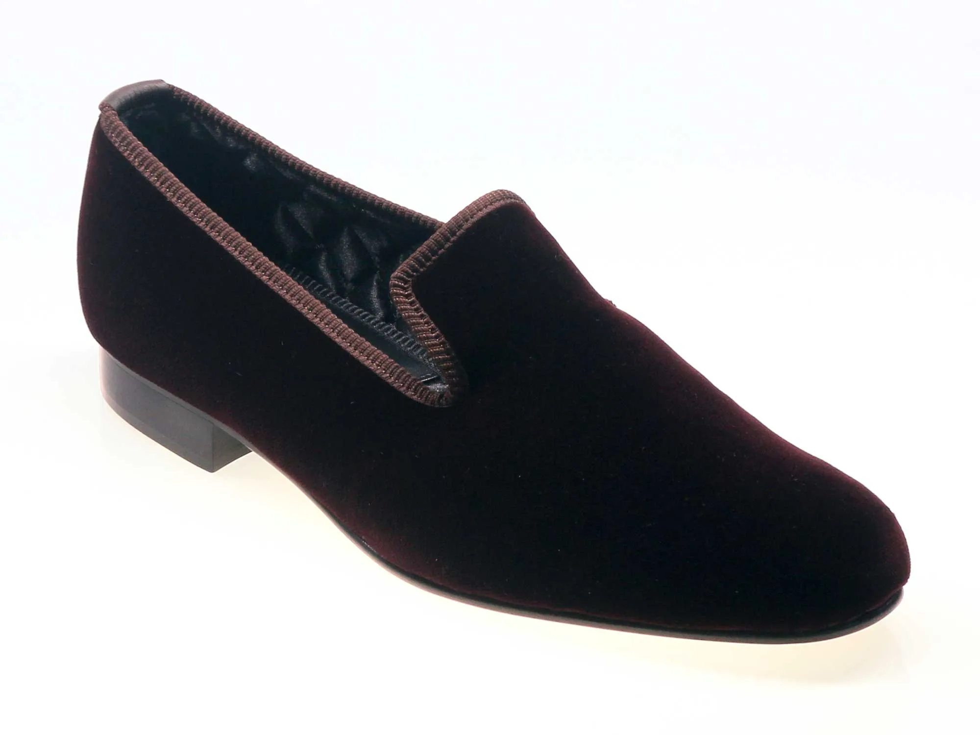 Luxury Brown Velvet Albert Slipper