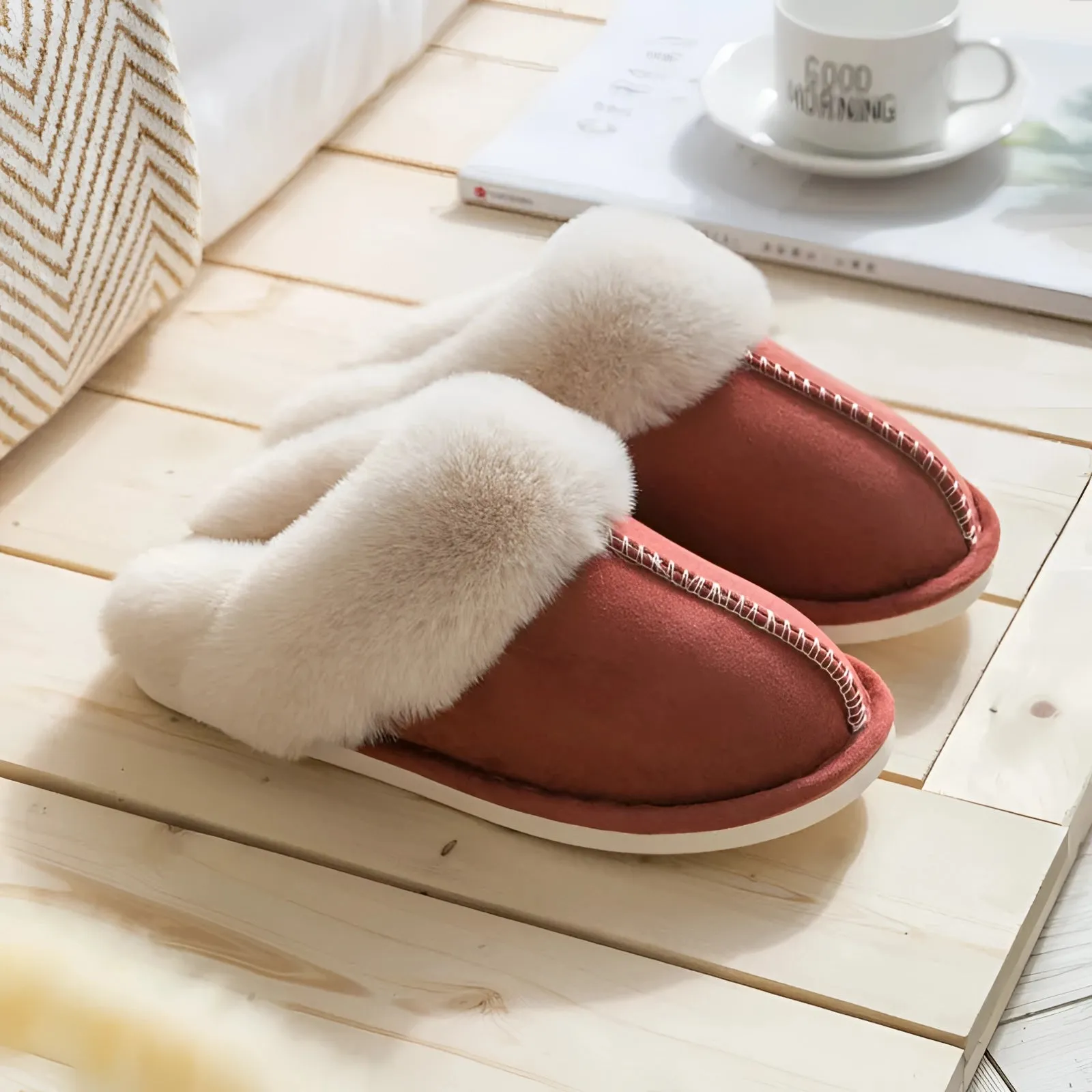 Luxury Sheepskin Slippers | Plush Winter Indoor Footwear