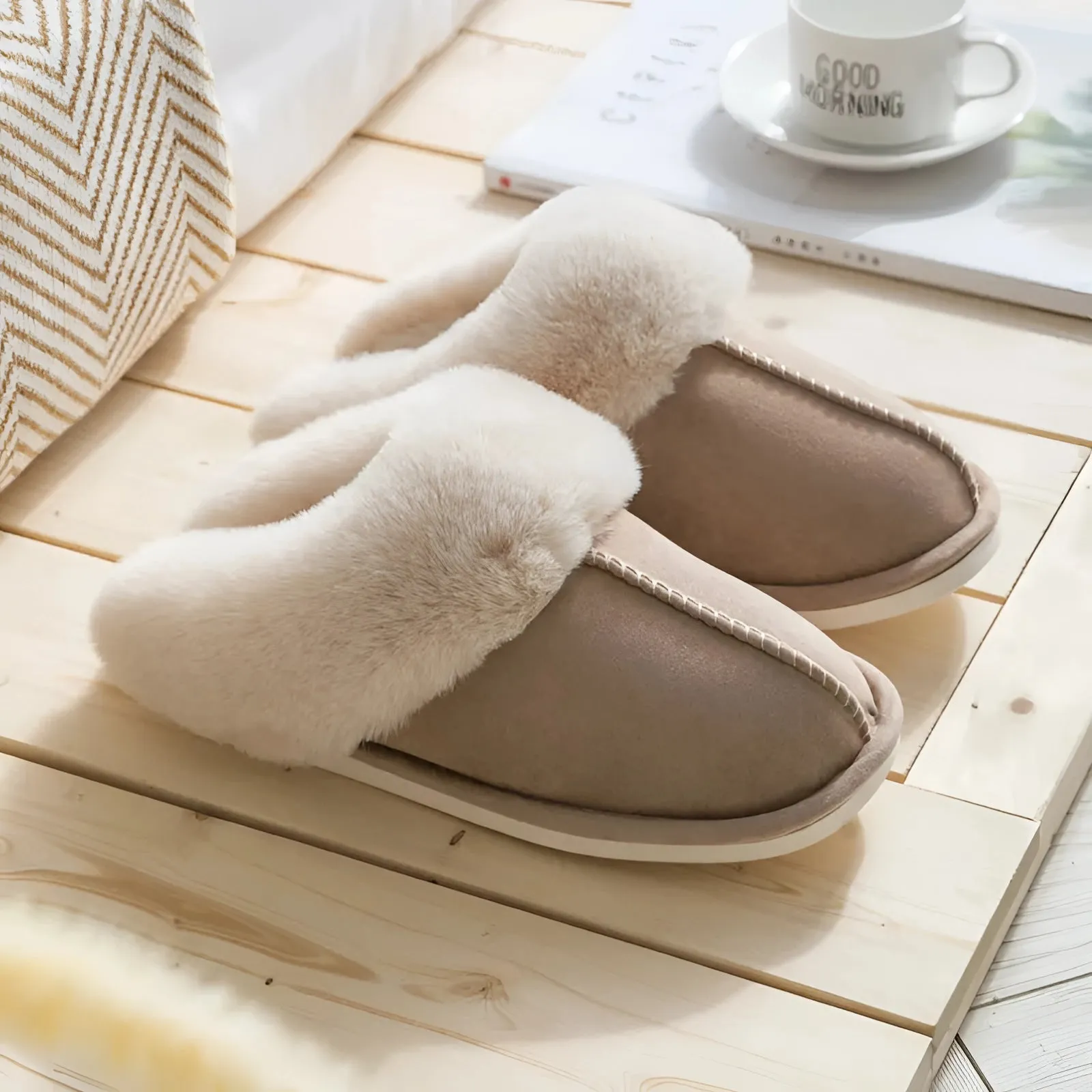 Luxury Sheepskin Slippers | Plush Winter Indoor Footwear
