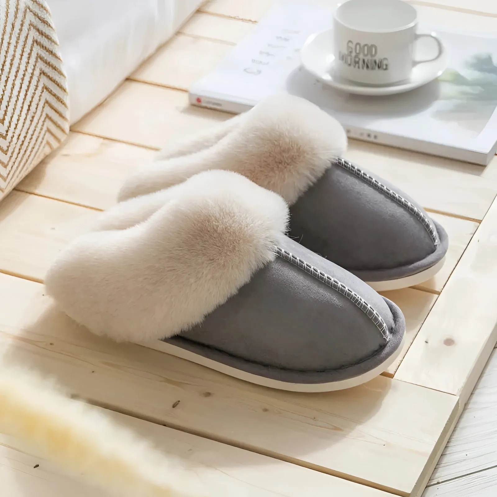 Luxury Sheepskin Slippers | Plush Winter Indoor Footwear