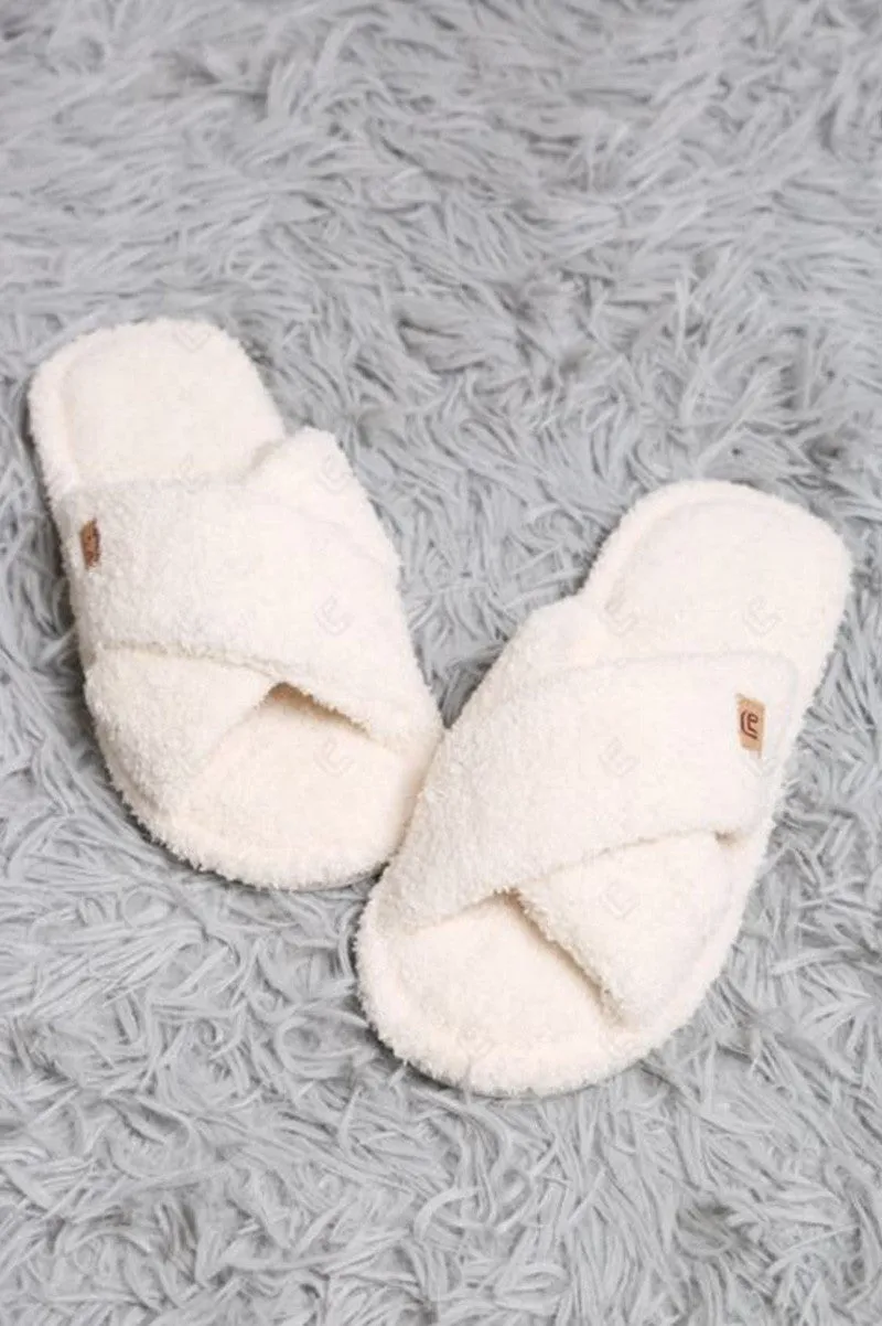 LUXURY SOFT CRISS-CROSS SLIPPERS