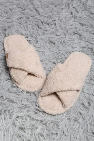 LUXURY SOFT CRISS-CROSS SLIPPERS