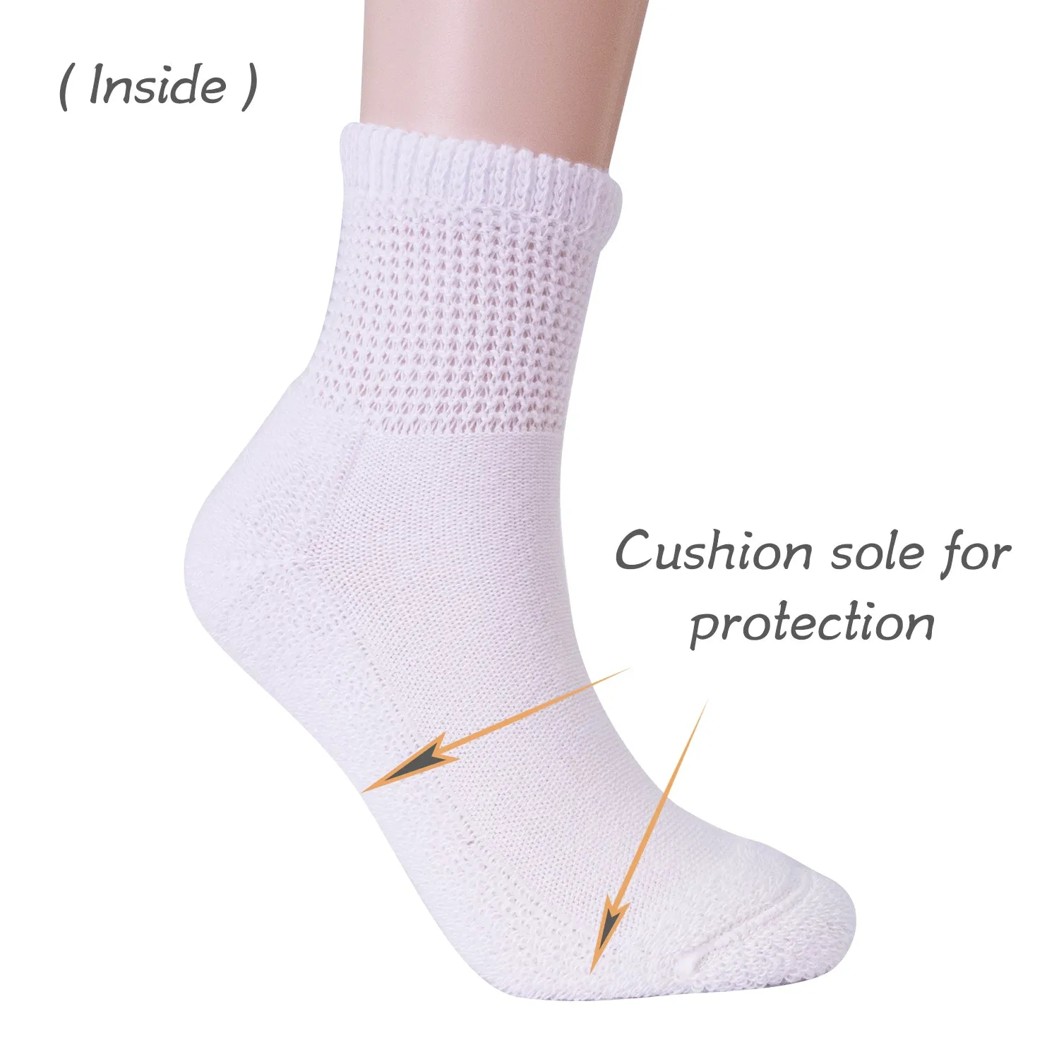 MD Polyester Loose Ankle Socks Cushion Circulatory