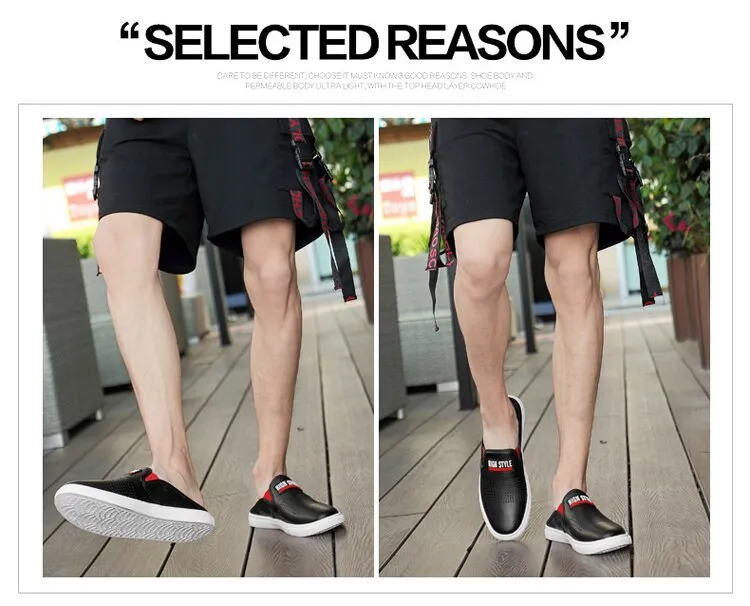 Men's Backless Loafers Leisure Slippers for Youth
