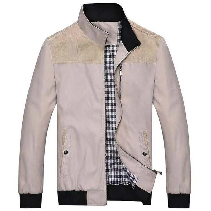 Men's Standing Collar Fashion Jacket Up To 4XL