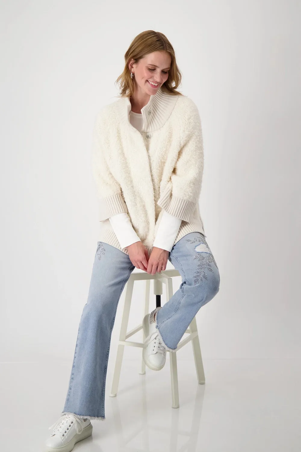 Monari Jacket Cape Bouclé 807906