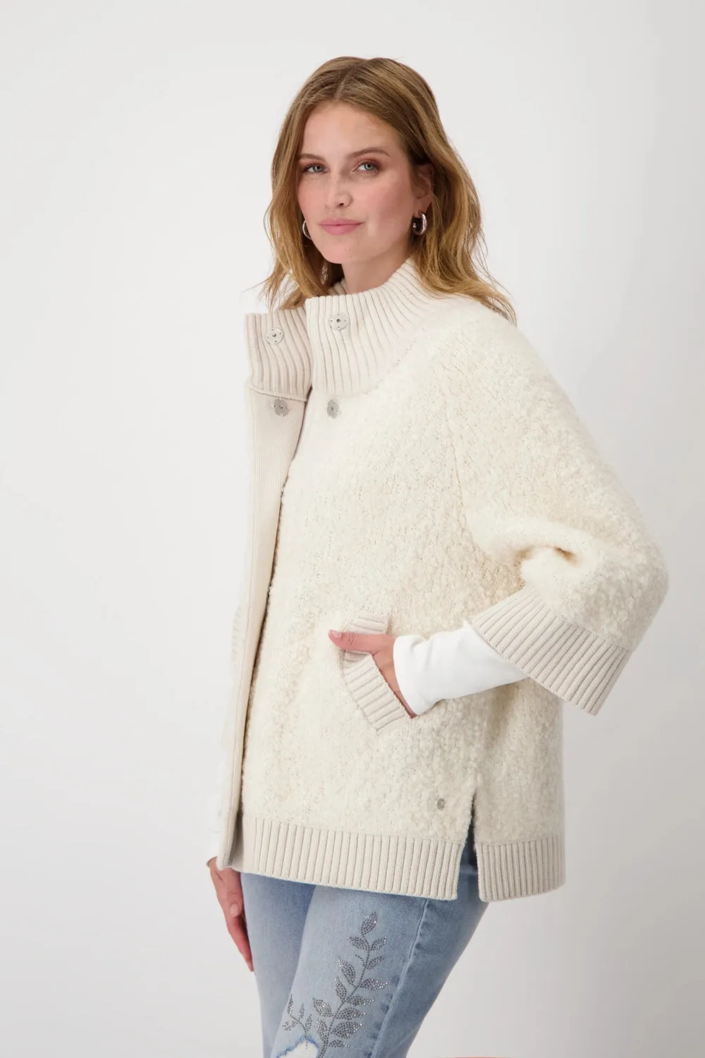 Monari Jacket Cape Bouclé 807906