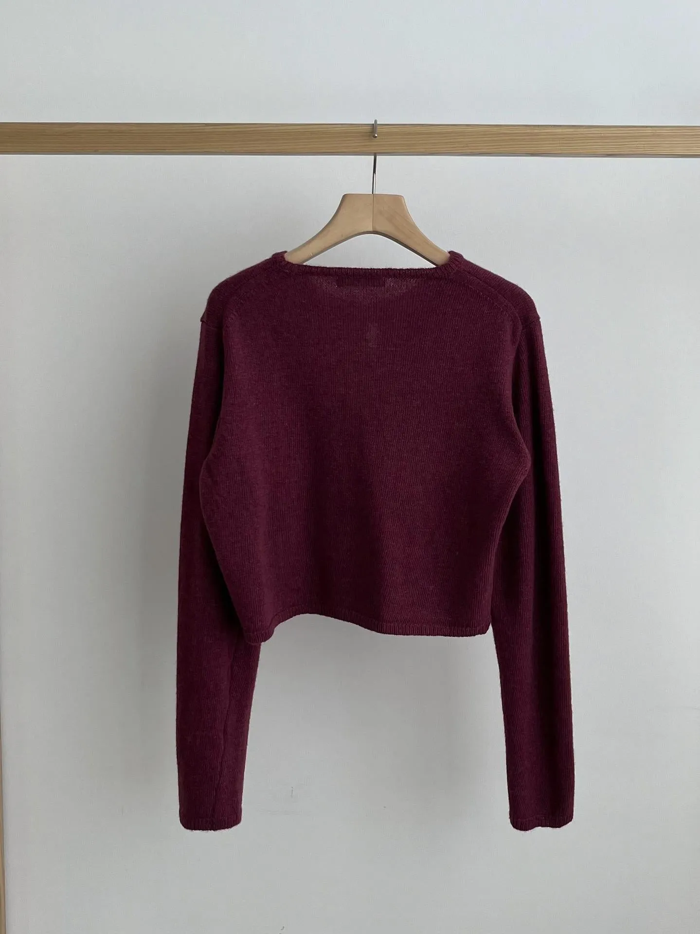 NEW & IN-STOCK - Korean Cropped Wool Blend Cardigan