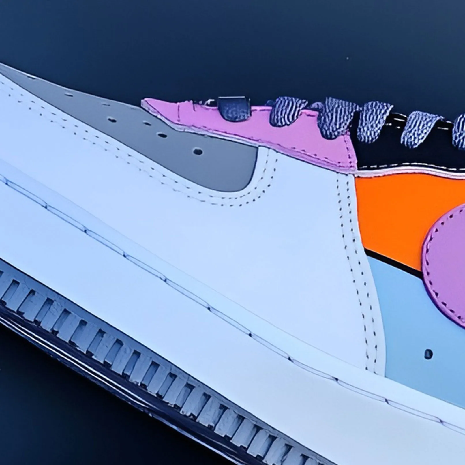 Nike Air Force 1 Custom Sneakers | Patchwork