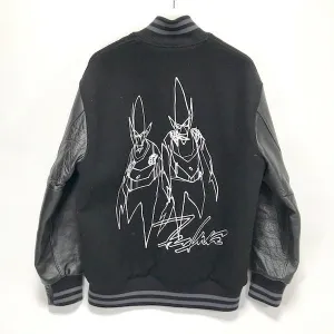 OFFERS OK! [L/XL] Futura Laboratories Pointman Wool / Leather Varsity Jacket Black
